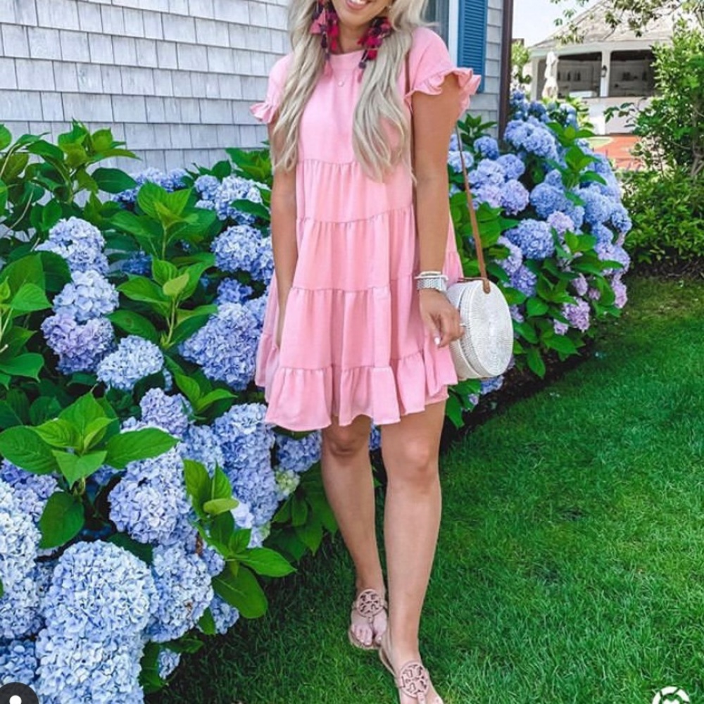 Pink blogger dress